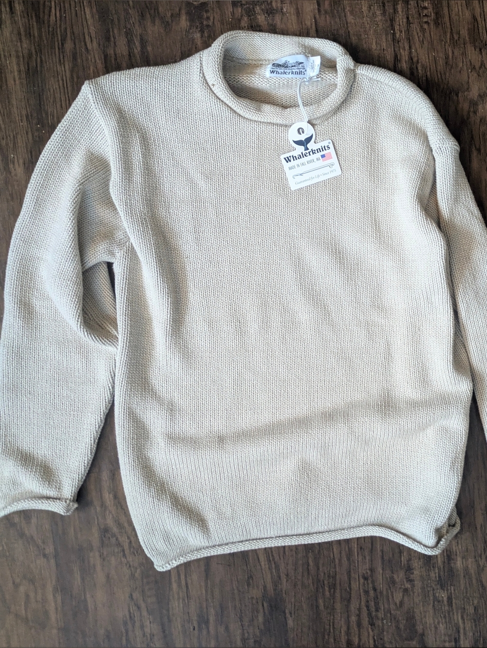 Whalerknits Wellfleet Rollneck Sweater In linen - medium